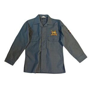 Vintage Military Rasta Shirt Button Down Jacket